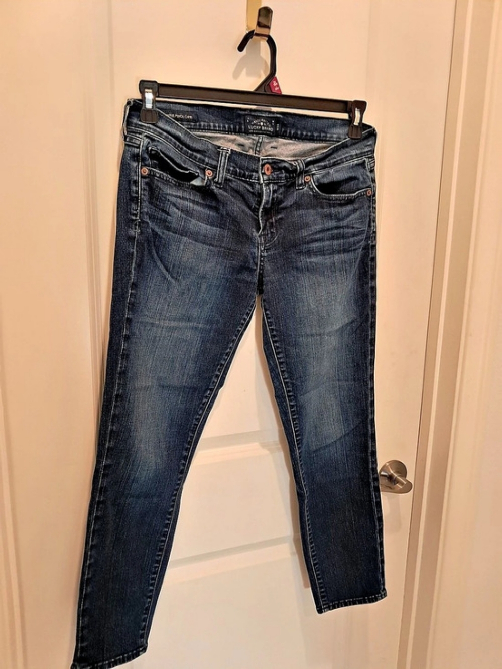 Lucky Brand Charlie Finch Capri Skinny Jeans in Blue Size 8